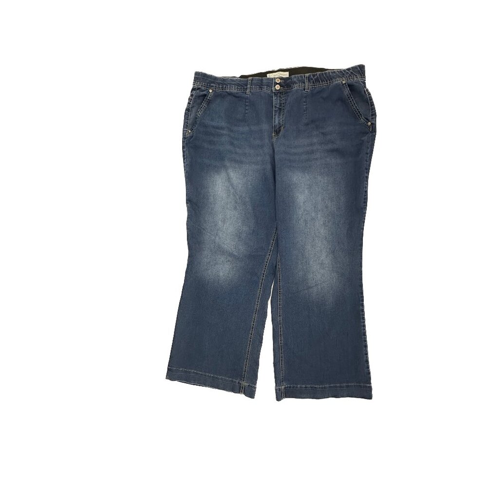 Cato Curvy Wide leg Women's size 24W Dark Wash Blue Denim jeans